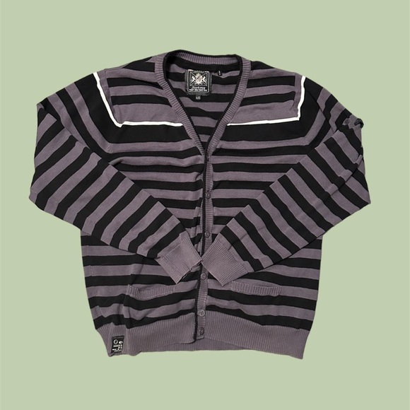 🌥️Point Zero Striped Cardigan - Picture 1 of 3